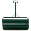 39-inch wide green lawn roller made of powder-coated metal, designed for push, pull, or tow use in gardens and yards.
