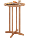 39 Inch Outdoor Acacia Wood Bar Table with Slatted Table Top