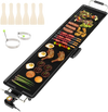 39.5 Inch Extra Large Electric Griddle with 2 Cooking Surface and Adjustable Temperatures