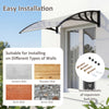Outdoor black door canopy awning, 39 x 30 inches, suitable for cement, wooden, brick, and stone walls. Easy.