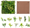 20" x 20" 3D Hanging Greenery Hedge with 11 Types of Mixed Faux Plants for Indoor Outdoor 