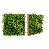 20" x 20" 3D hanging greenery hedge featuring 11 types of mixed faux plants, ideal for indoor and outdoor decor.