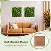 20" x 20" 3D hanging greenery hedge featuring 11 types of faux plants, ideal for indoor or outdoor wall decor.