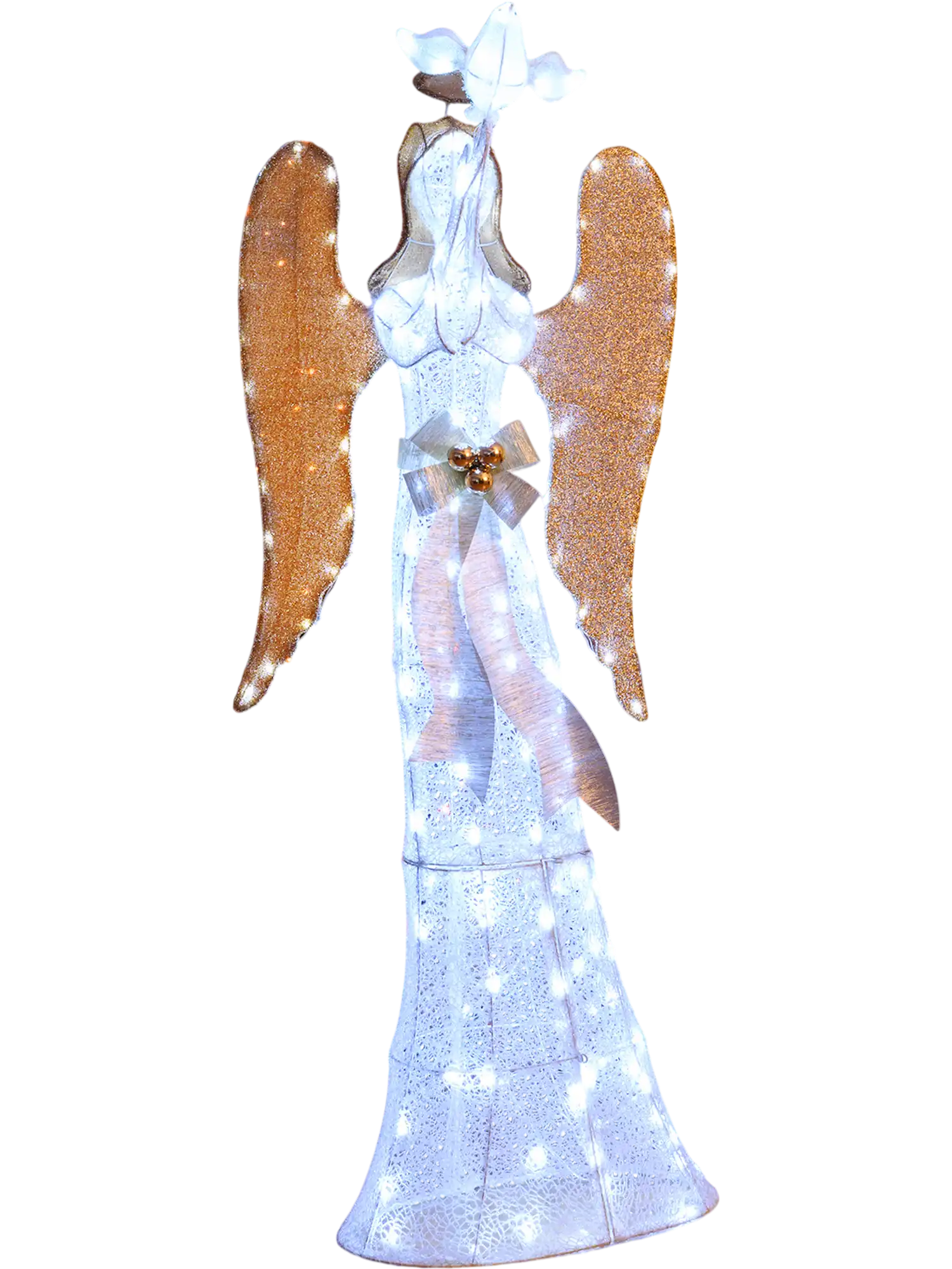 Costway 5.5' 3D Lighted Halo Angel Christmas Decoration 63621074 New