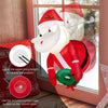 Lighted inflatable Santa Claus with wreath, 3.3 feet tall, for festive indoor and outdoor Christmas decoration.