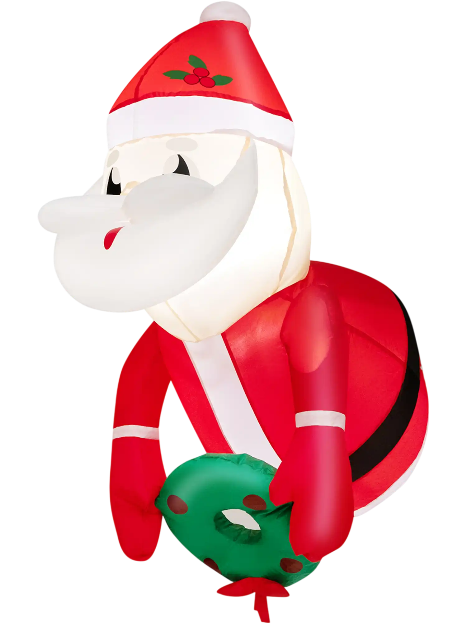 Costway 3.3' Lighted Inflatable Santa Claus Broke Out from Window 72813695 New