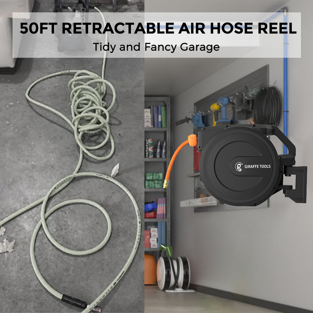 Giraffe Tools AWA15 Retractable Air Hose Reel PP Housing 3/8in-50ft New
