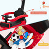3-in-1 ride on push car with protective guardrail and hidden storage, designed for kids aged 1-3 years, in red.
