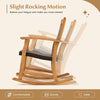 Acacia wood rocking chair from the 3-piece set, featuring a comfortable ergonomic design for patio relaxation.