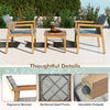 Three-piece patio furniture set featuring ergonomic chairs, solid acacia wood, and a convenient coffee table for.