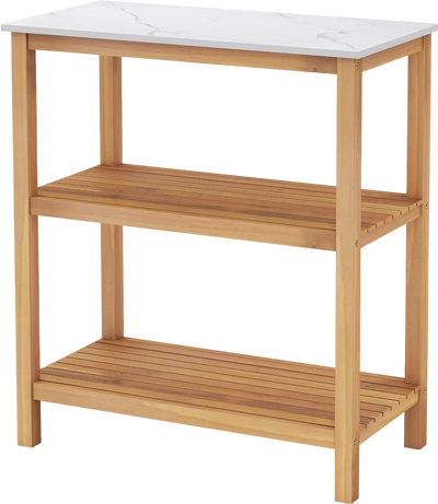 Costway 3-Tier Garden Potting Bench Table Marble-Like Countertop 478915236 New