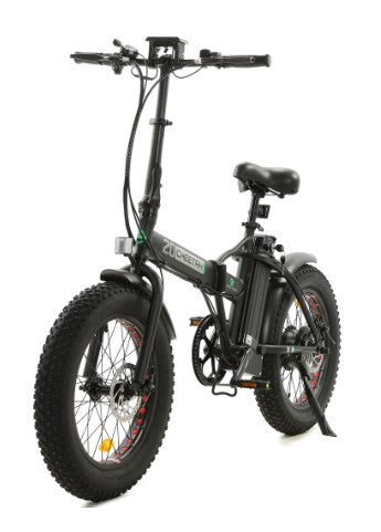 Ecotric Cheetah E-Bike 48V 13AH 500W 20 MPH 20" Fat Tire with Suspension Fork, and Foldable Suspension Seat Post LCD Display Matte Black New