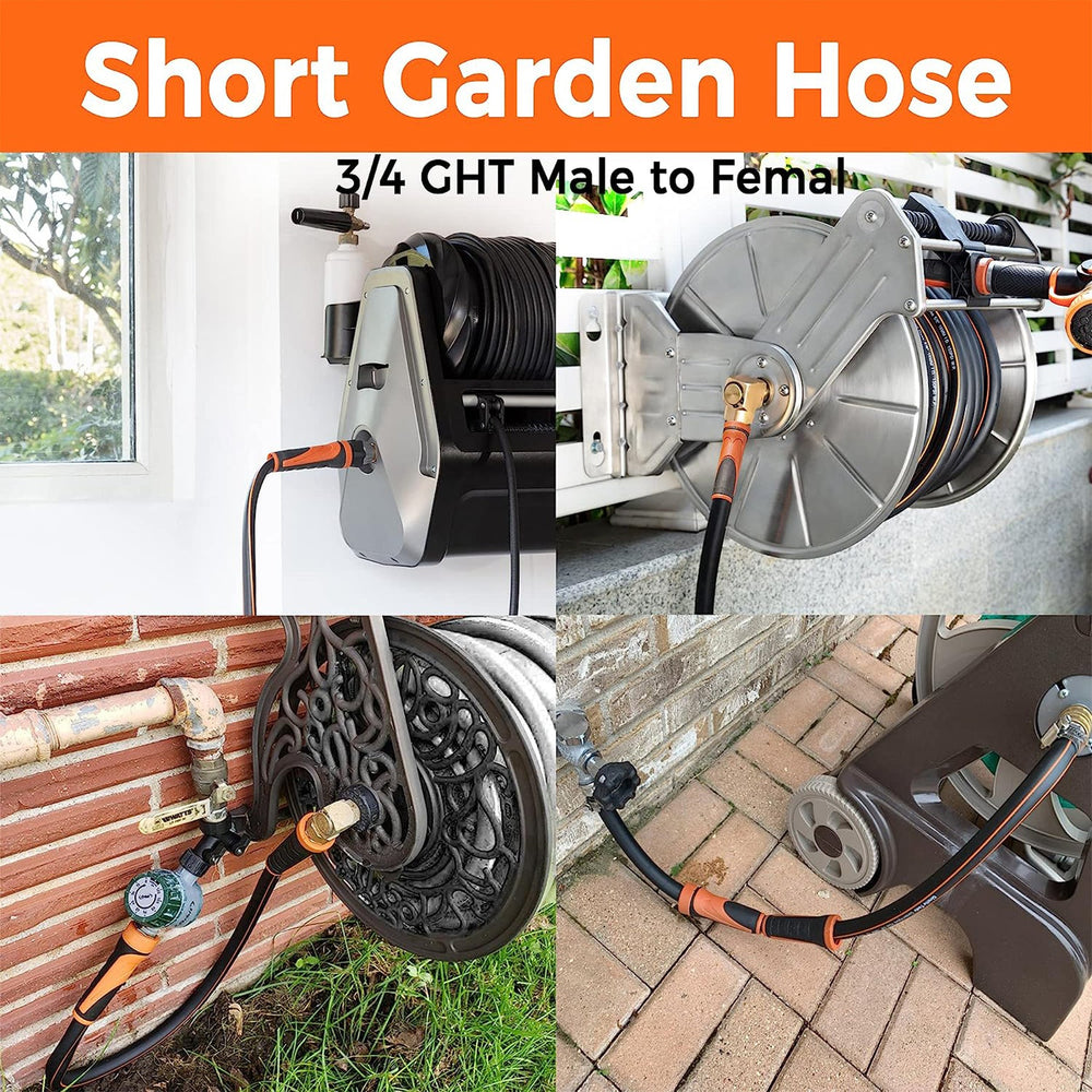 Giraffe Tools Hybrid Short Garden Hose 5/8" 3ft-5ft New