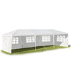 10 x 30 feet canopy tent with 5 removable sidewalls, ideal for outdoor parties and weddings, featuring a sturdy steel.