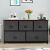 Wood Dresser Storage Unit Side Table Display Organizer-Gray - Gallery View 1 of 12