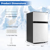 3.2 Cu.Ft mini fridge with freezer, adjustable thermostat, and removable glass shelves, ideal for small spaces.