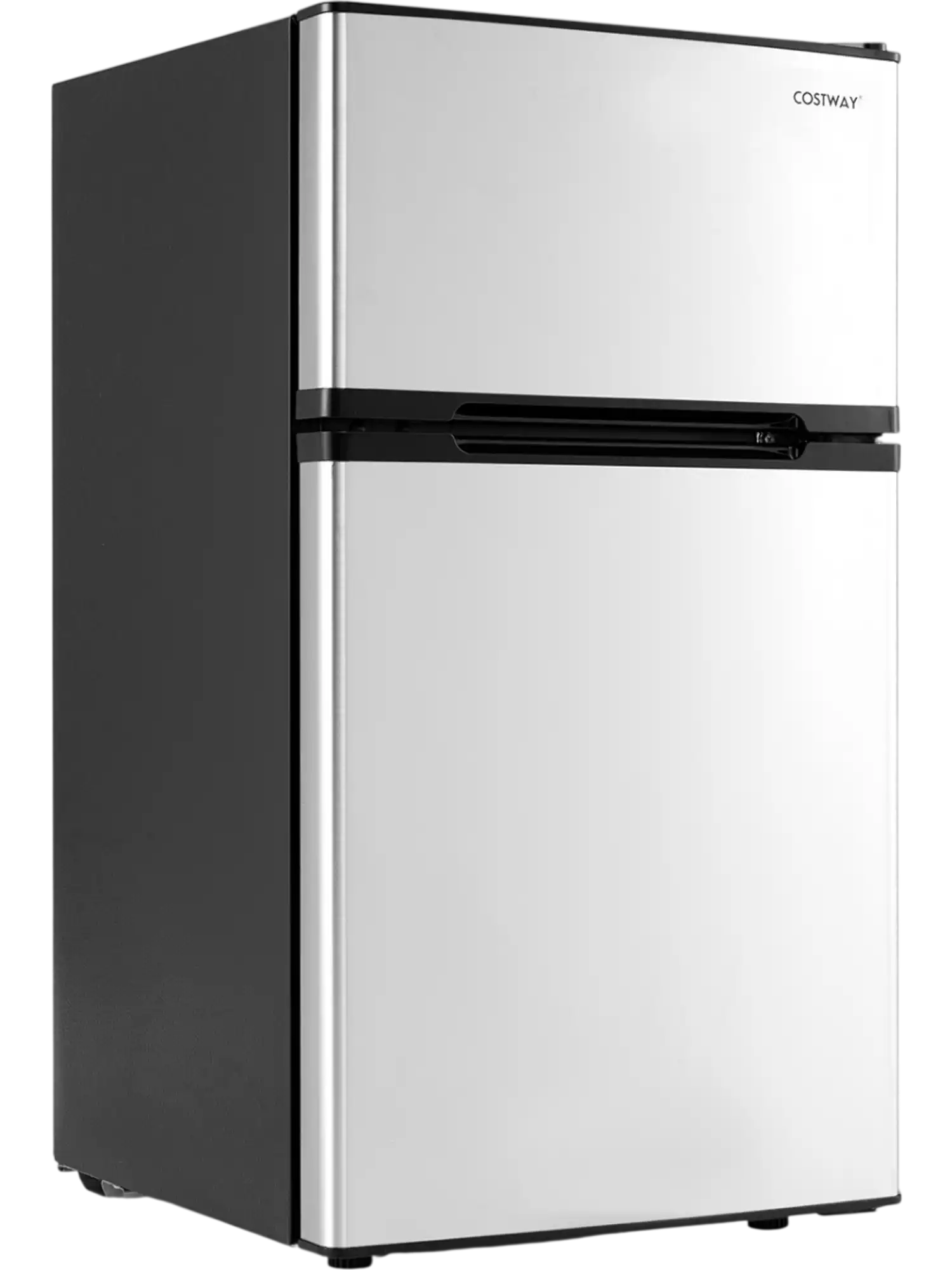 Costway 3.2 Cu.Ft Mini Fridge w/ Freezer Double Door Small Refrigerator Adjustable Thermostat 22465761 New