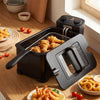 3.2 Quart Electric Stainless Steel Deep Fryer with Timer-Black - Gallery View 1 of 13