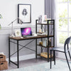47.5 Inch Writing Study Computer Desk with 4-Tier Shelves-Tan - Gallery View 1 of 11