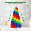 7-foot artificial Christmas tree with 1213 rainbow branch tips, hinged design for easy setup, perfect for festive.