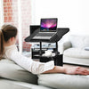 Sit-to-Stand Laptop Desk Cart Height Adjustable with Storage-Black - Gallery View 1 of 13