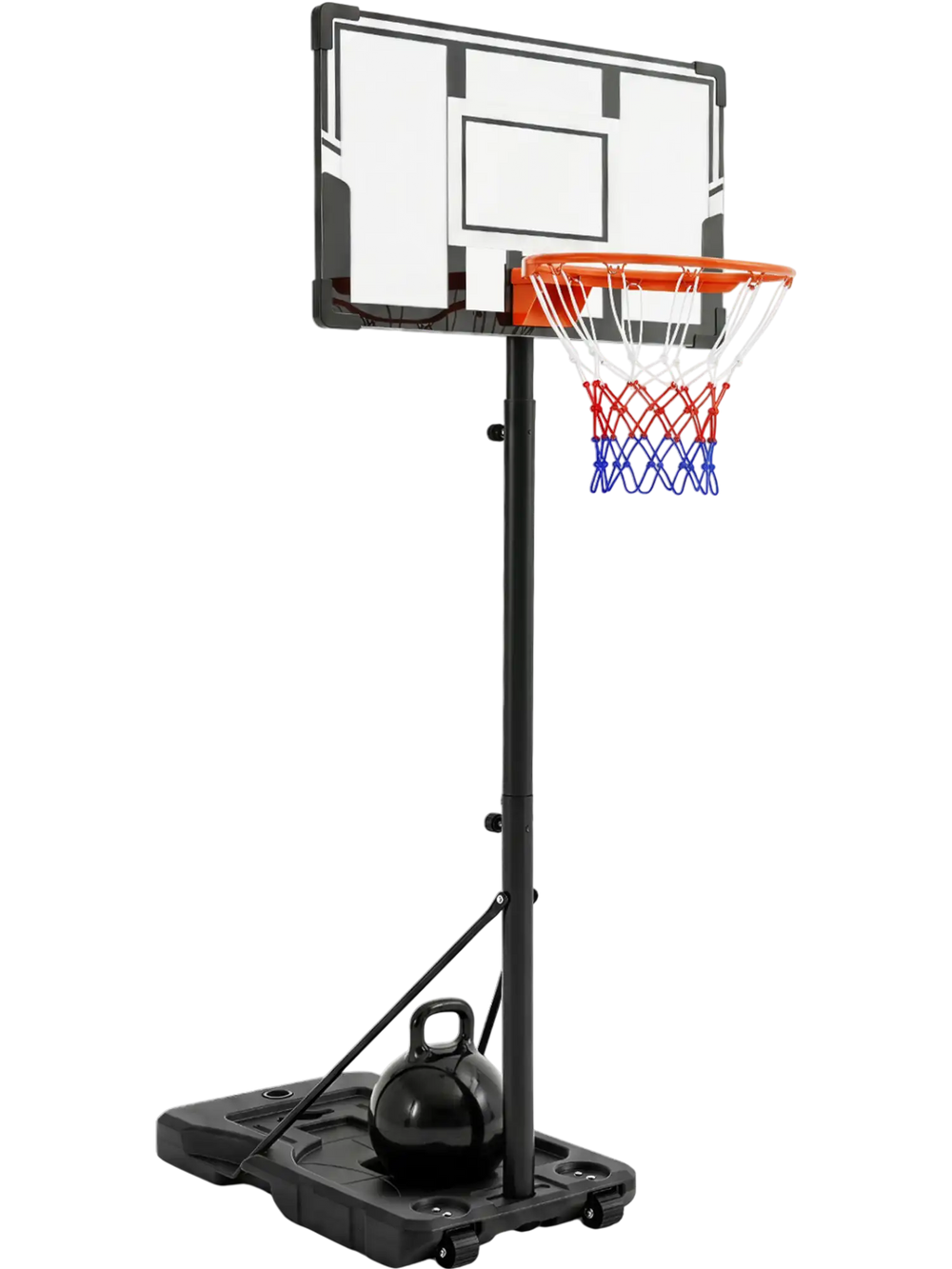 3.3-10 Feet Portable Basketball Hoop Adjustable with Base and Wheels