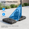 Large fillable base for the portable basketball hoop, designed for stability with options for sand or water weight.