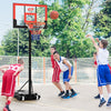 3.3-7 Feet Portable Adjustable Outdoor Kids Basketball Hoop Goal System-Black and Red - Gallery View 1 of 11