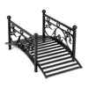 3.3 ft garden metal bridge showcasing a raised design, perfect for creating a focal point in landscaping.