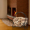30-Inch Tubular Steel Log Hoop Firewood Storage Rack - Gallery View 1 of 10