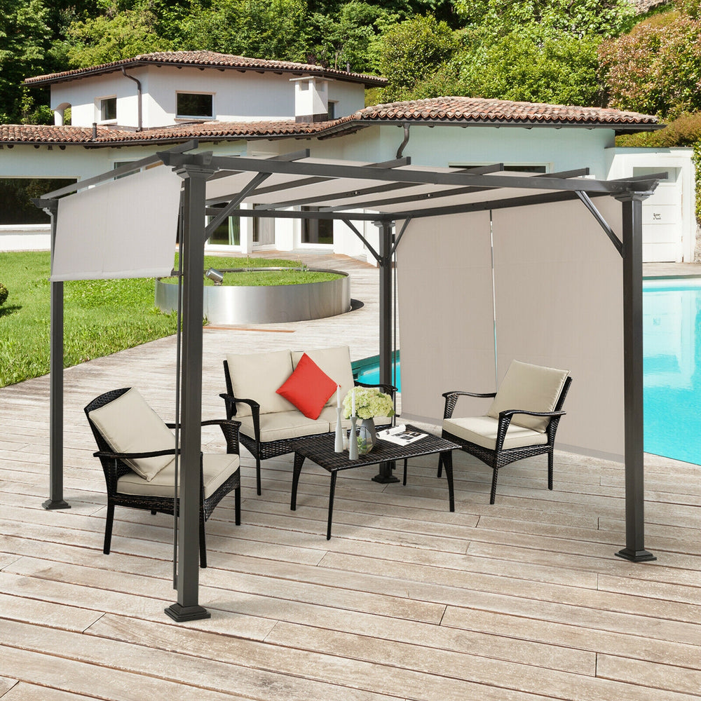 16' x 4' 2 Pieces Universal Replacement Canopy for Pergola Structure Sun Awning - Gallery View 8 of 9