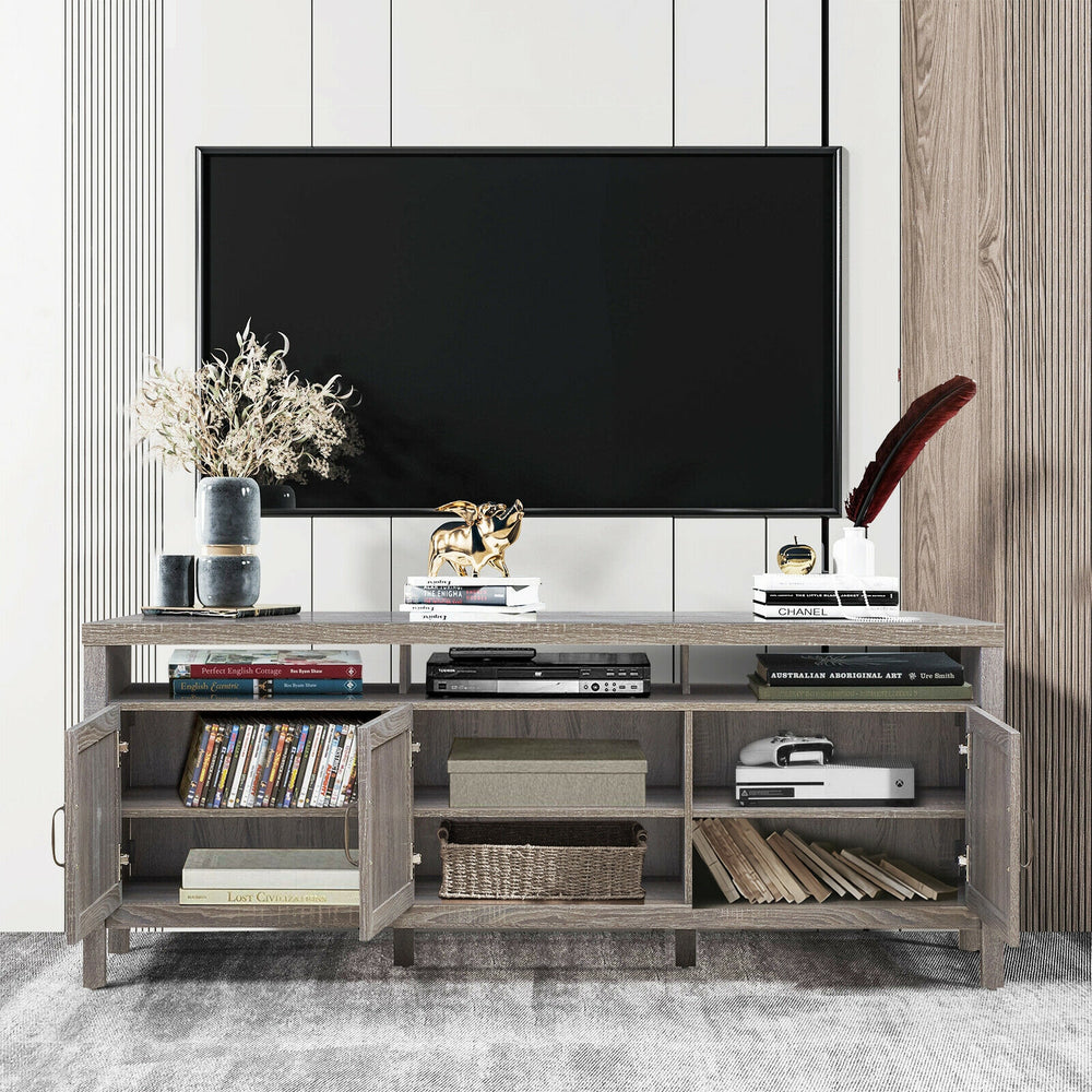 Universal TV Stand Entertainment Media Center for TV's up to 65 Inch-Gray - Gallery View 1 of 12