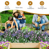 U-shaped wooden garden raised bed made of durable fir wood, showcasing its rustic style and ample space for planting.