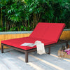 2-Person Patio Rattan Lounge Chair with Adjustable Backrest-Red - Gallery View 1 of 10