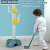 3-in-1 cactus toy stand featuring golf, ring-toss, and sandbag-toss games for developing kids' motor skills.