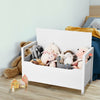 White shoe storage bench with removable cushion, featuring a spacious interior for entryway organization.