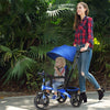 4-in-1 Kids Tricycle with Adjustable Push Handle-Blue - Gallery View 1 of 9