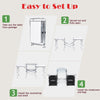 Folding camping table with storage organizer, featuring a large countertop and two side tables for outdoor cooking.