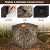 Reinforced hub system and sturdy straps of the 3-4 person hunting blind ensure reliable setup and stability in any.