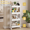 3/4-Tier Rolling Utility Cart with Detachable Trays and Smooth Wheels-4-Tier - Gallery View 1 of 10