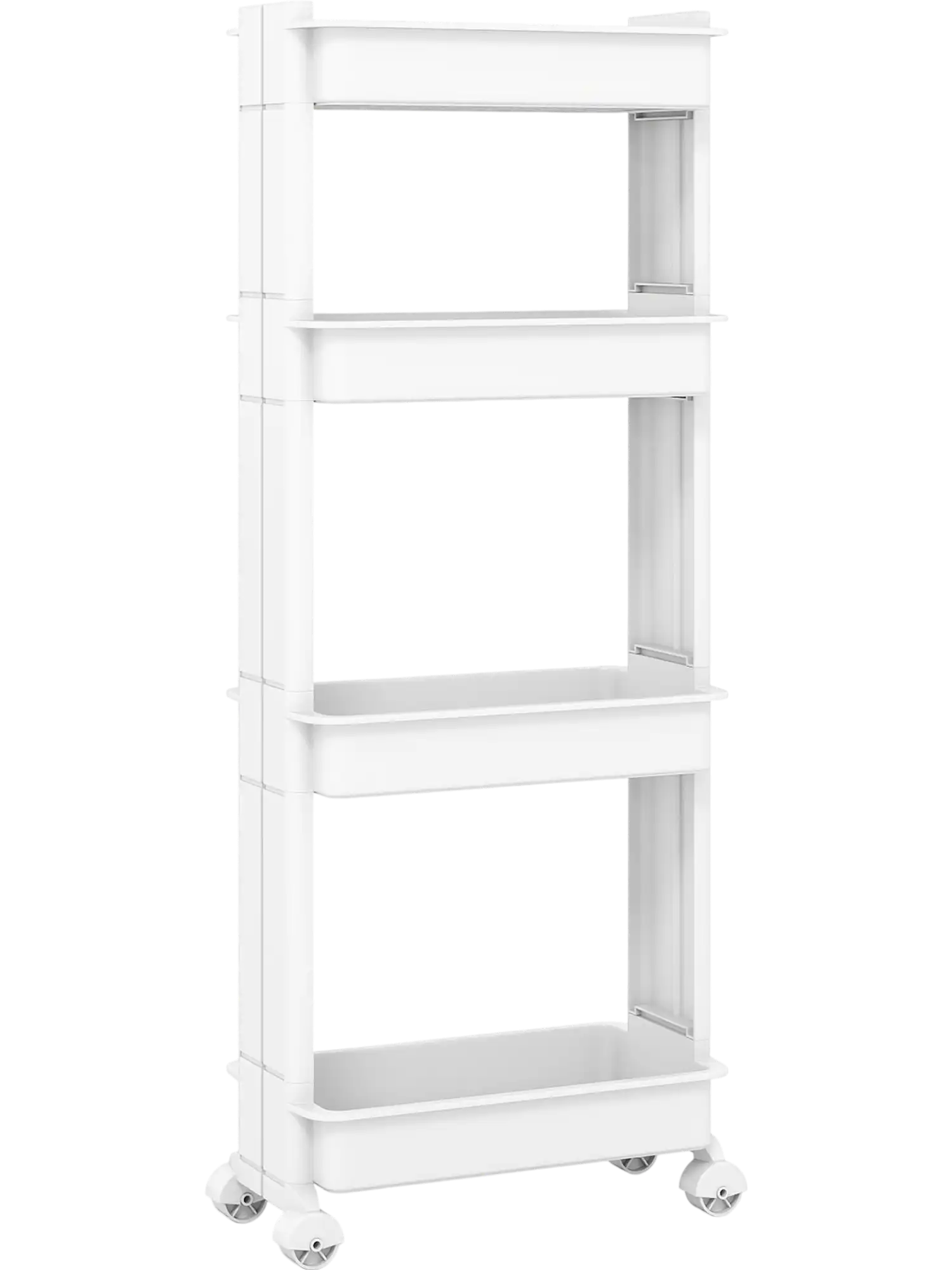 Costway Rolling Utility Kitchen Cart Detachable Trays Smooth Wheels 22754204 New