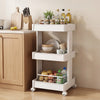 3/4-Tier Rolling Utility Cart with Detachable Trays and Smooth Wheels-3-Tier - Gallery View 1 of 11