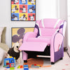 Kids Leather Recliner Chair with Side Pockets-Pink - Gallery View 1 of 12