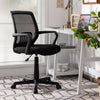 Mid-back mesh height adjustable executive chair with lumbar support, featuring a padded seat and ergonomic design for.