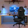 Adjustable Gaming Chair with Footrest and Lumbar Cushion for Office-Black - Gallery View 1 of 10