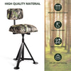 Swivel hunting chair with detachable backrest, sturdy steel frame, and weather-resistant fabric for outdoor use.