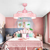 23 Inch Ceiling Fan with LED Light and Remote Control-Pink - Gallery View 1 of 10