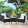 3 Pcs Outdoor Rattan Wicker Furniture Set-Beige - Gallery View 1 of 14