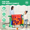 Giant 4-to-score game set in green, made of durable PP and PE, perfect for family fun and outdoor play.