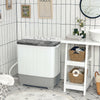 2-in-1 Portable 22lbs Capacity Washing Machine with Timer Control-Gray - Gallery View 1 of 12